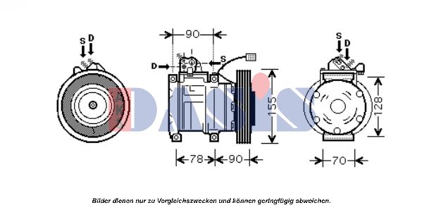 AKS DASIS Компрессор, кондиционер 851389N